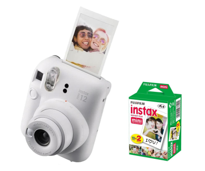 Aparat natychmiastowy Fujifilm Instax Mini 12 biały + wkłady (20 zdjęć)